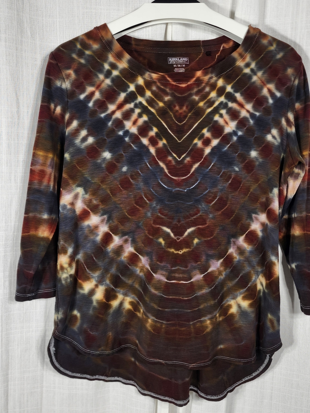 Kirkland Signature Women's Tie-Dye Long Sleeve Top - Multi Brown
